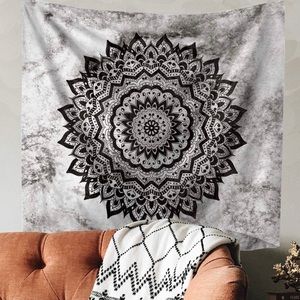 Tapestry Wall Hanging Mandala Marble Effect Wall Decor Beach Throw